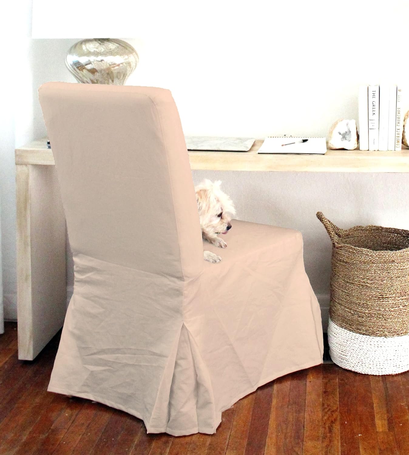 Rockin Cushions IKEA Henriksdal Dining 4 Pack - IKEA HENRIKSDAL Slip Cover, Beige Linen Floor Length